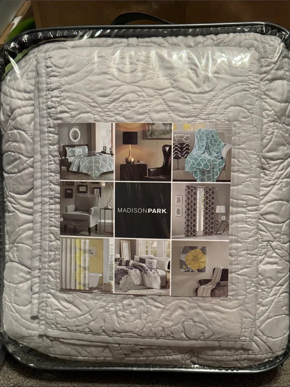 Madison Park Quebec 6 Piece Daybed Cover Set Grey Bedding Quilting Reversible